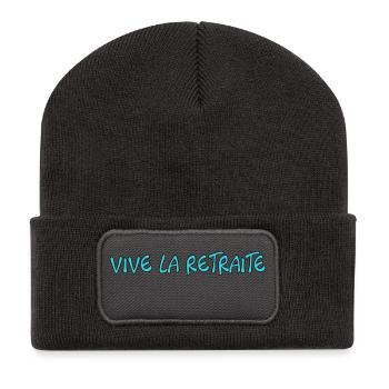 RETRAITE. RETRAITE. RETRAITEE. SENIOR. MAMIE. PAPY - Beanie recyclé à patch - charbon - Devant