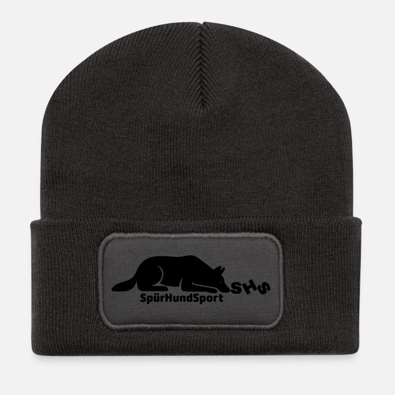 SHS logo black - Recycled Patch Beanie - dark grey