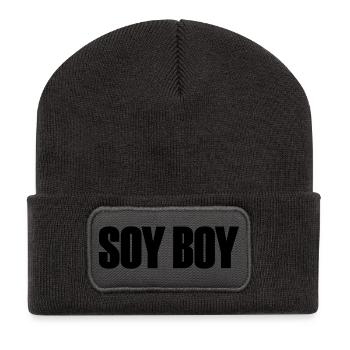 Soy Boy - Recycelte Patch Beanie - Dunkelgrau - Vorne