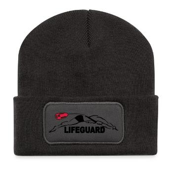 Lifeguard sauveteur aquatique - Beanie recyclé à patch - charbon - Devant