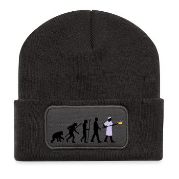 evolution_backer_122013_b_3c - Recycelte Patch Beanie - Dunkelgrau - Vorne