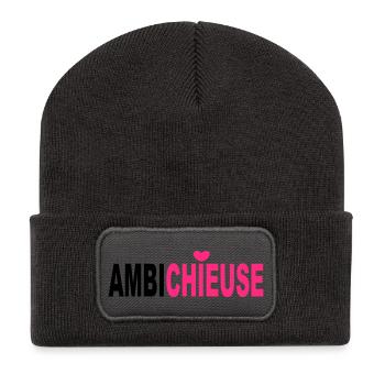  Ambichieuse  - Beanie recyclé à patch - charbon - Devant