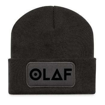 First name Olaf - Recycled Patch Beanie - dark grey - Front
