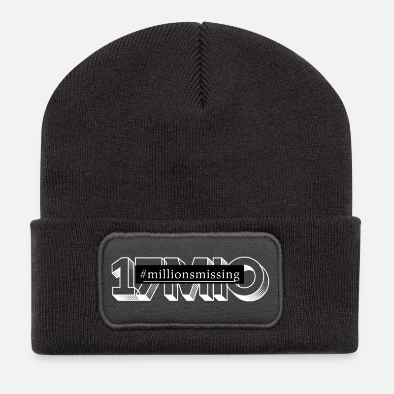 EM/SFC millionsblanc manquant - Beanie recyclé à patch - charbon