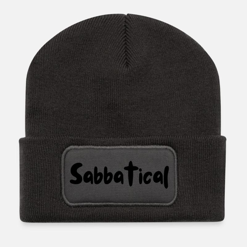 MORGENS_GUeLLE_ABENDS_KNUeLLE_-2- - Recycelte Patch Beanie - Dunkelgrau