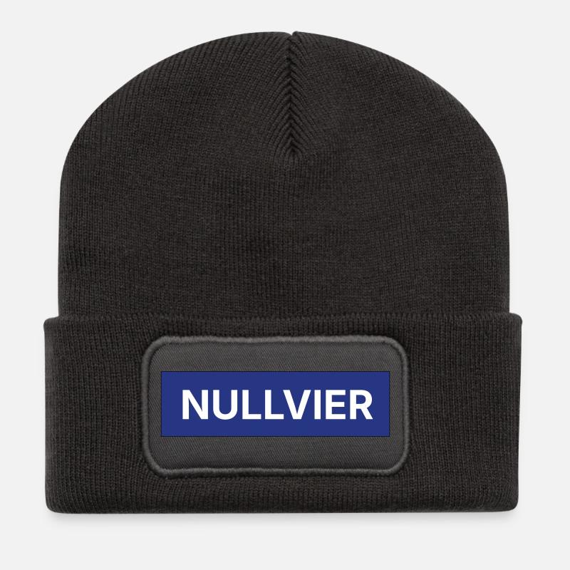Logo de la boîte Nullvier - Beanie recyclé à patch - charbon