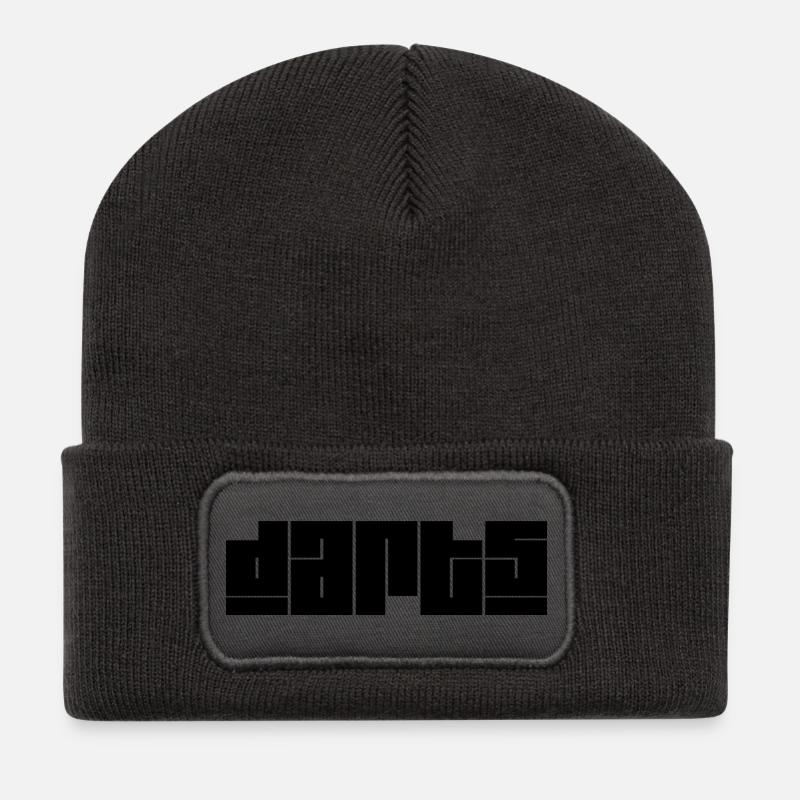 Fléchettes, fléchettes - Beanie recyclé à patch - charbon