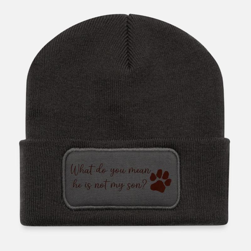 Dog Mom/Dad - Recycled Patch Beanie - dark grey