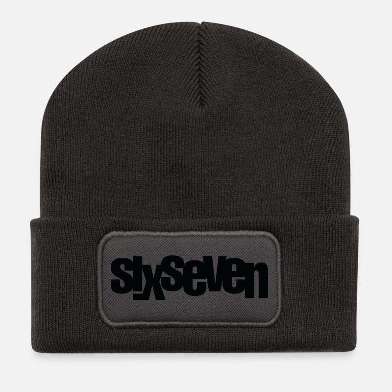 SixSeven_h - Recycelte Patch Beanie - Dunkelgrau