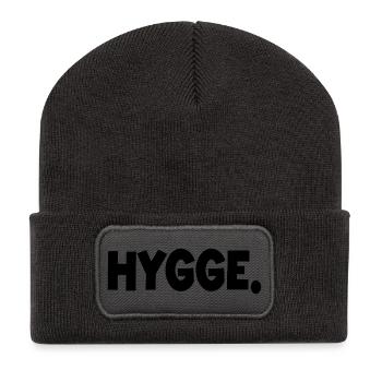 Hygge - Recycelte Patch Beanie - Dunkelgrau - Vorne