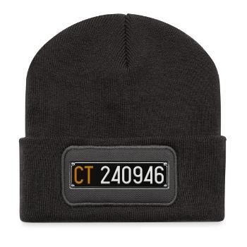 Vorderes Kennzeichen – CT46 - Recycelte Patch Beanie - Dunkelgrau - Vorne