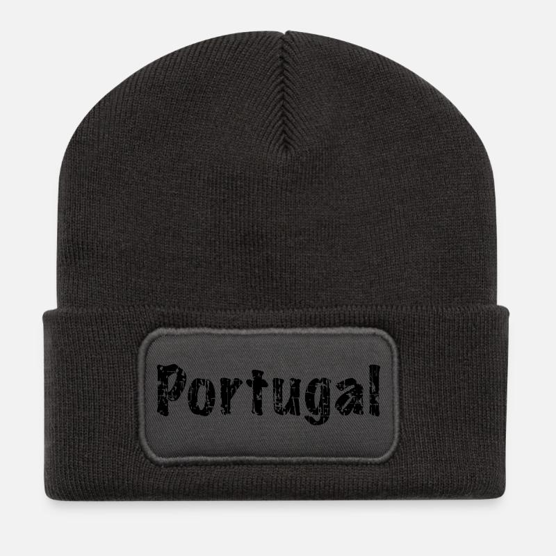 Portugal - Recycelte Patch Beanie - Dunkelgrau