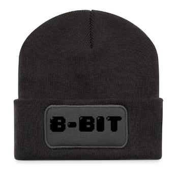 8-Bit - Recycled Patch Beanie - dark grey - Front