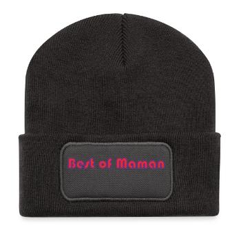 MUTTERTAG. SCHÖNEN MUTTERTAG. MAMA - Recycelte Patch Beanie - Dunkelgrau - Vorne