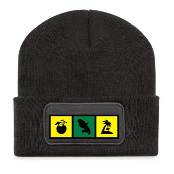 Martinique / 972 / Caraïbes / Martiniquais - Recycled Patch Beanie - dark grey - Front