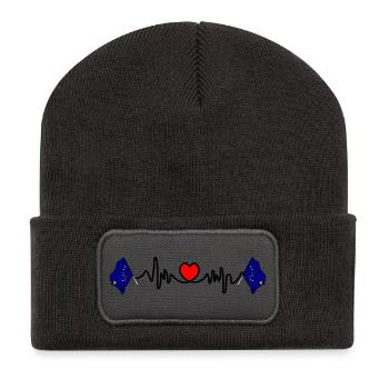 Heart rate cardio for Alaska - Recycled Patch Beanie - dark grey - Front