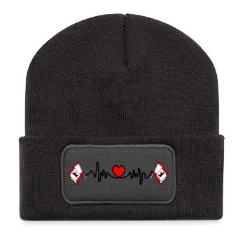 Cardio de fréquence cardiaque pour Berlin - Beanie recyclé à patch - charbon - Devant
