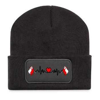 Heart rate cardio for the province of Utrecht - Recycled Patch Beanie - dark grey - Front