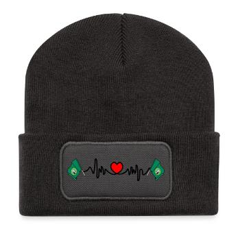 Cardio de fréquence cardiaque pour Washington - Beanie recyclé à patch - charbon - Devant
