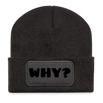 WHY? - Recycled Patch Beanie - dark grey - Front