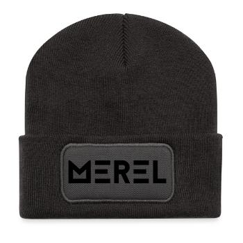 First name Merel - Recycled Patch Beanie - dark grey - Front