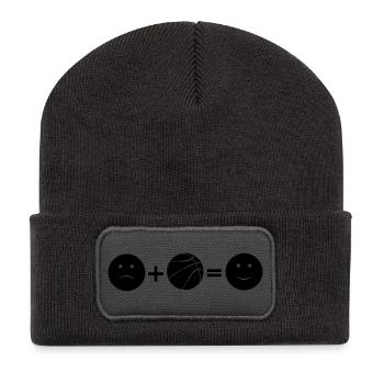 Basketball Sport - Recycelte Patch Beanie - Dunkelgrau - Vorne