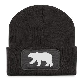 Polar Bear - Recycled Patch Beanie - dark grey - Front
