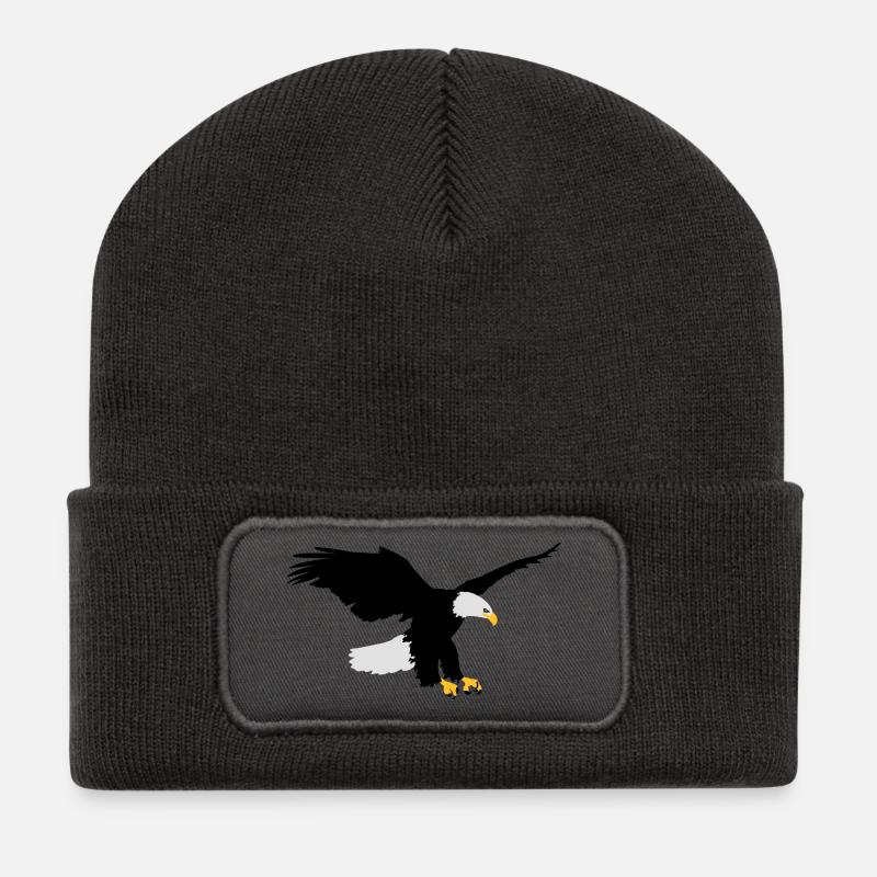 Eagle - Recycelte Patch Beanie - Dunkelgrau
