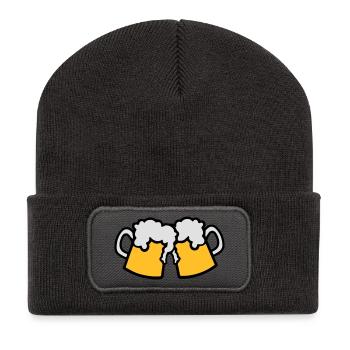 Beer - Recycled Patch Beanie - dark grey - Front