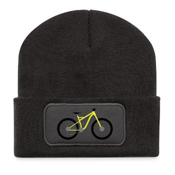 fahrrad - Recycelte Patch Beanie - Dunkelgrau - Vorne