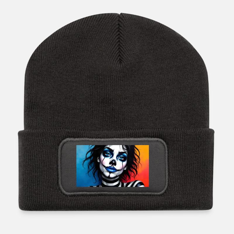 La Calavera Mystique - Recycelte Patch Beanie - Dunkelgrau