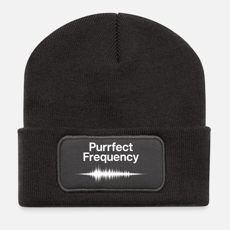 Fréquence parfaite - Beanie recyclé à patch - charbon