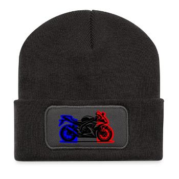 Motorcycle France 2026 - Recycled Patch Beanie - dark grey - Front