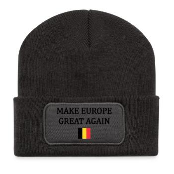 Rendre l’Europe Grande à Nouveau – Belgique - Beanie recyclé à patch - charbon - Devant