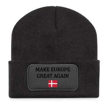 Make Europe Great Again – Denmark - Recycled Patch Beanie - dark grey - Front