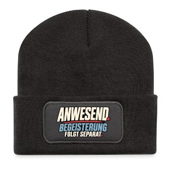 Anwesend Begeisterung Folgt Separat - Recycelte Patch Beanie - Dunkelgrau - Vorne