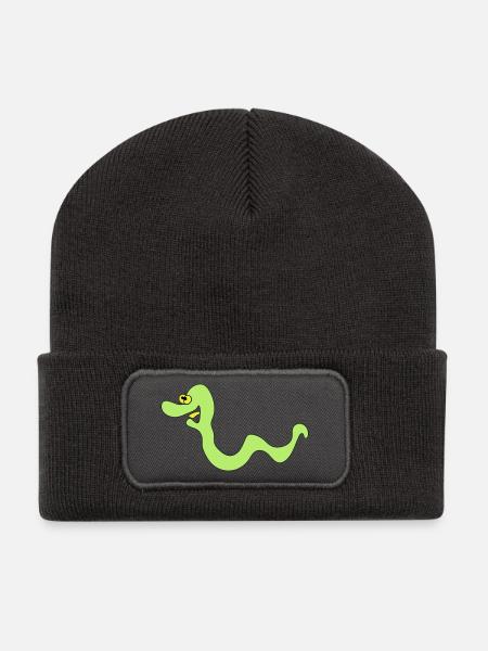 wormy - Recycled Patch Beanie - dark grey