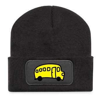 Bus - Recycelte Patch Beanie - Dunkelgrau - Vorne