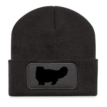 Persian Cat - Recycled Patch Beanie - dark grey - Front