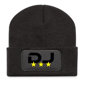 DJ *** - Beanie recyclé à patch - charbon - Devant