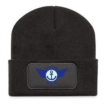 Anchor Captain - Recycled Patch Beanie - dark grey - Front