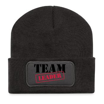 [ Team Leader ] - Recycled Patch Beanie - dark grey - Front