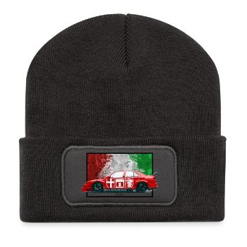 155 Swycar Edition - Recycelte Patch Beanie - Dunkelgrau - Vorne