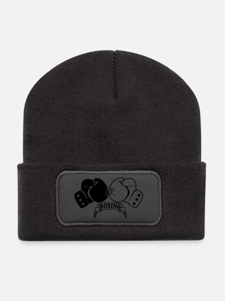 Boxhandschuhe - Recycelte Patch Beanie - Dunkelgrau