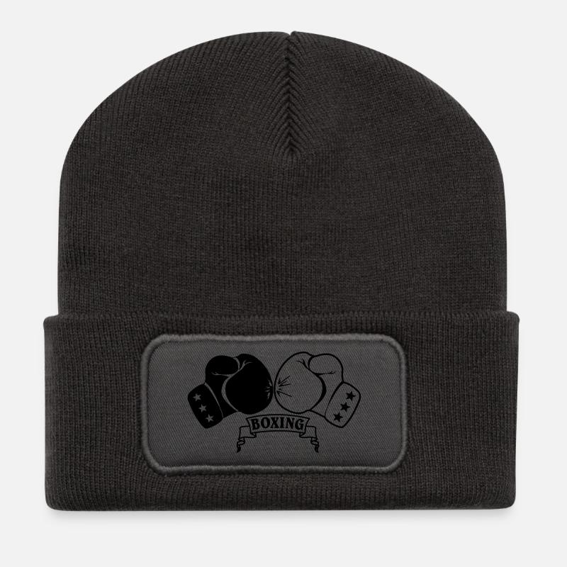 Boxhandschuhe - Recycelte Patch Beanie - Dunkelgrau
