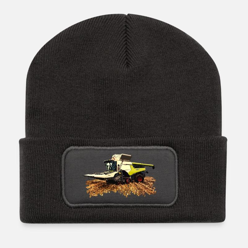 LEXION 8700 - Recycelte Patch Beanie - Dunkelgrau