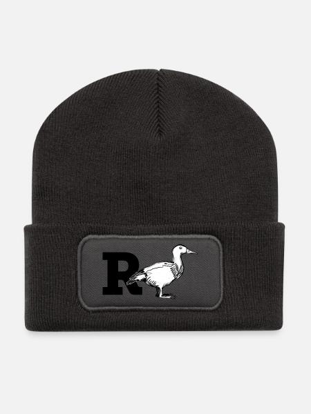 Rente-Ente / R-Ente - Recycelte Patch Beanie - Dunkelgrau
