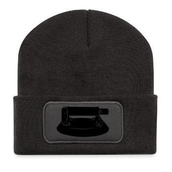 Vitrier sous vide en verre - Beanie recyclé à patch - charbon - Devant