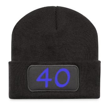 JAHRESTAG. ALLES GUTE ZUM GEBURTSTAG. ALLES GUTE ZUM GEBURTSTAG. - Recycelte Patch Beanie - Dunkelgrau - Vorne