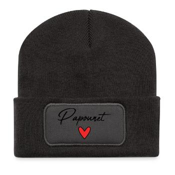 FATHER'S DAY. HAPPY FATHER'S DAY. DAD. HAPPY BIRTHDAY. - Recycled Patch Beanie - dark grey - Front